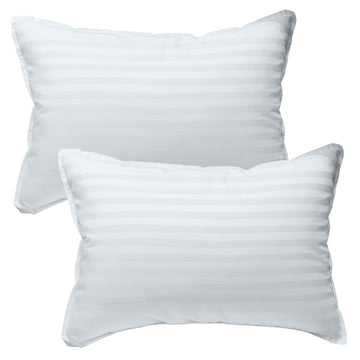 Kinder Fluff Toddler Pillow (2Pk) - The Only Pillow For Kid 300T Soft Cotton & Down Alternative, Hypoallergenic & Machine Washab