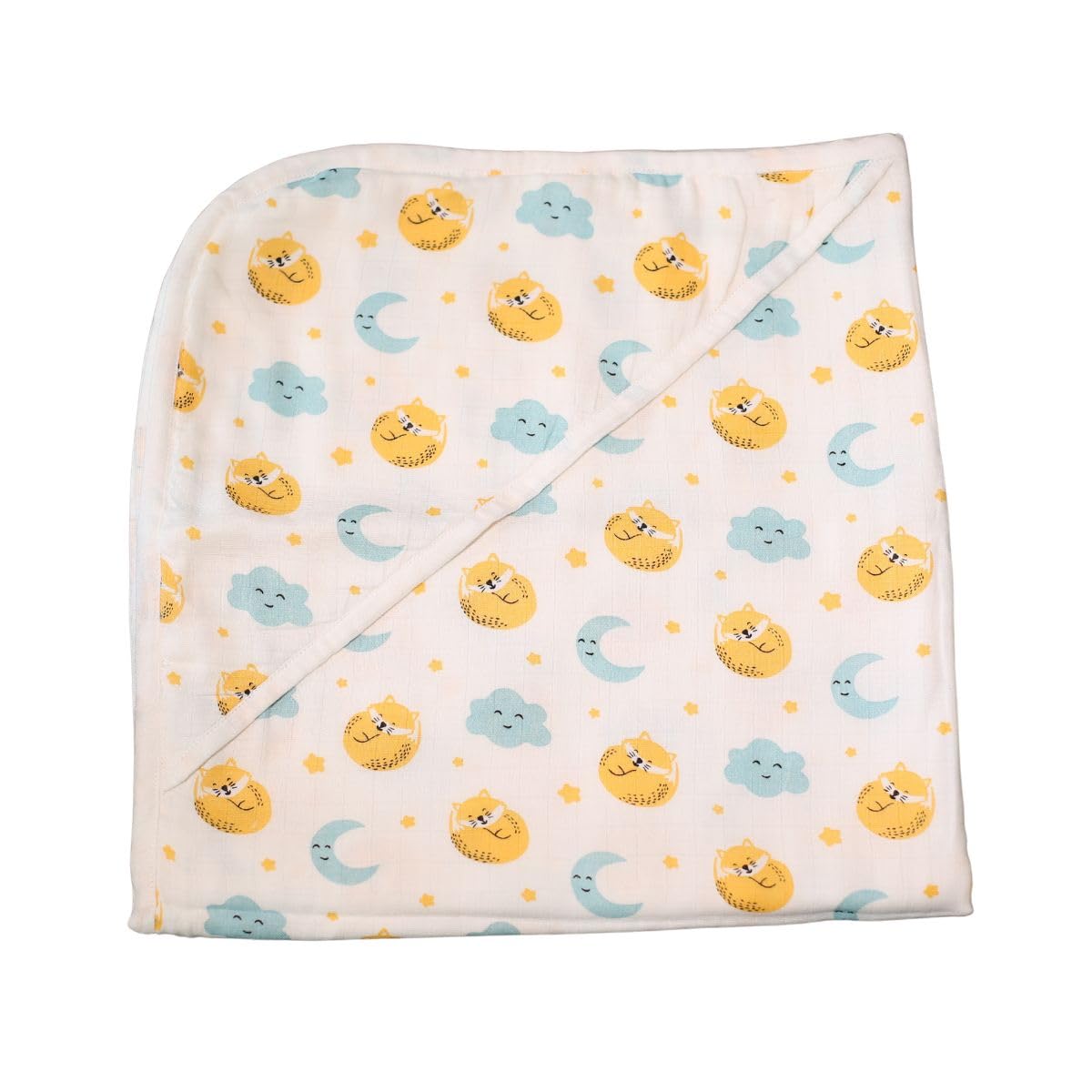 FawnFeel Baby Towel for for Newborns, Infants & Toddlers I Bamboo Based Hooded Towel I Breathable & Soft I 6 Layered Fast Absorb