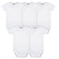 Gerber Unisex Baby 5 Pack Onesies Multi-Packs Bundle Interlock 180 Gsm Shirt, White, 12 Months Us