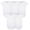 Gerber Unisex Baby 5 Pack Onesies Multi-Packs Bundle Interlock 180 Gsm Shirt, White, 12 Months Us