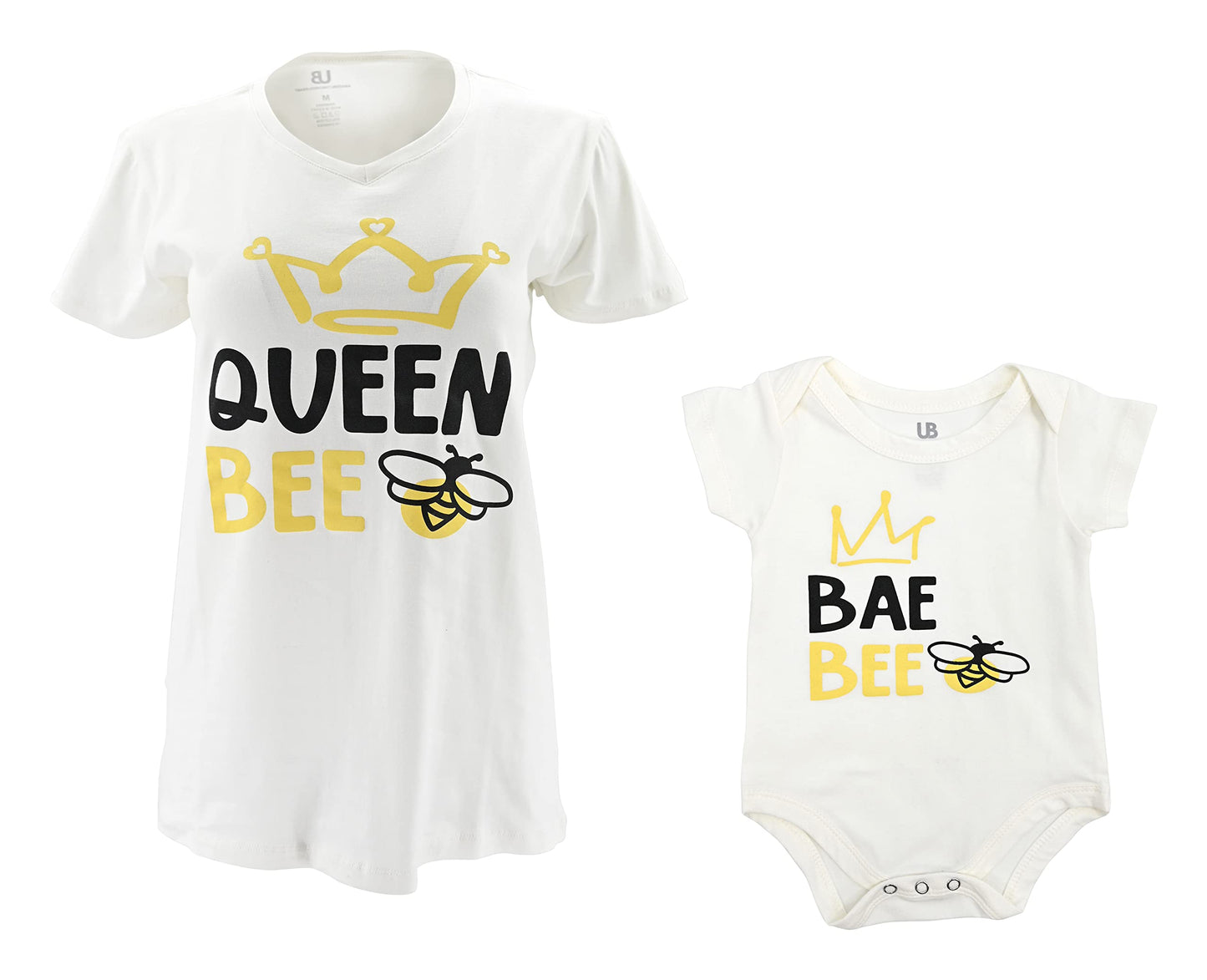 Unique Baby Queen Bee Mothers Day Mommy And Me Matching Shirt (3Xl, Off White)