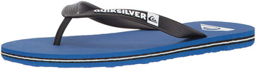 Quiksilver Mens Molokai 3 Point Flip Flop Sandal, Blackblueblack, 13