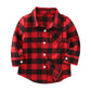 Furemos Toddler Boy Clothes Plaid Boys Long Sleeve Shirt Red Flannel Tops Boys Christmas Outfits(1-2T) Red