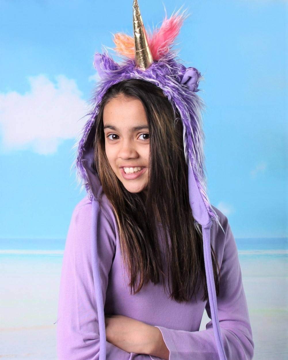 Storybook Wishes Plush Soft Fuzzy Unicorn Child/Youth Hat, Purple