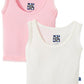 Kickee Pants Undershirt Tank Set, Natural/Lotus, 6-12 Months