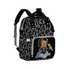 Custom Name Baby Bags For Dad Mom, Personalized Alphabet Microphone Diaper Backpack With Stroller Straps Large Capacity Nappy Ba