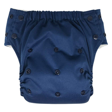 Hybrid Cloth Diaper - Reusable Training Pants, Swim Diaper, Special Needs Briefs, Fits From Baby Up To 10 Years (Size 3, Navy Bl