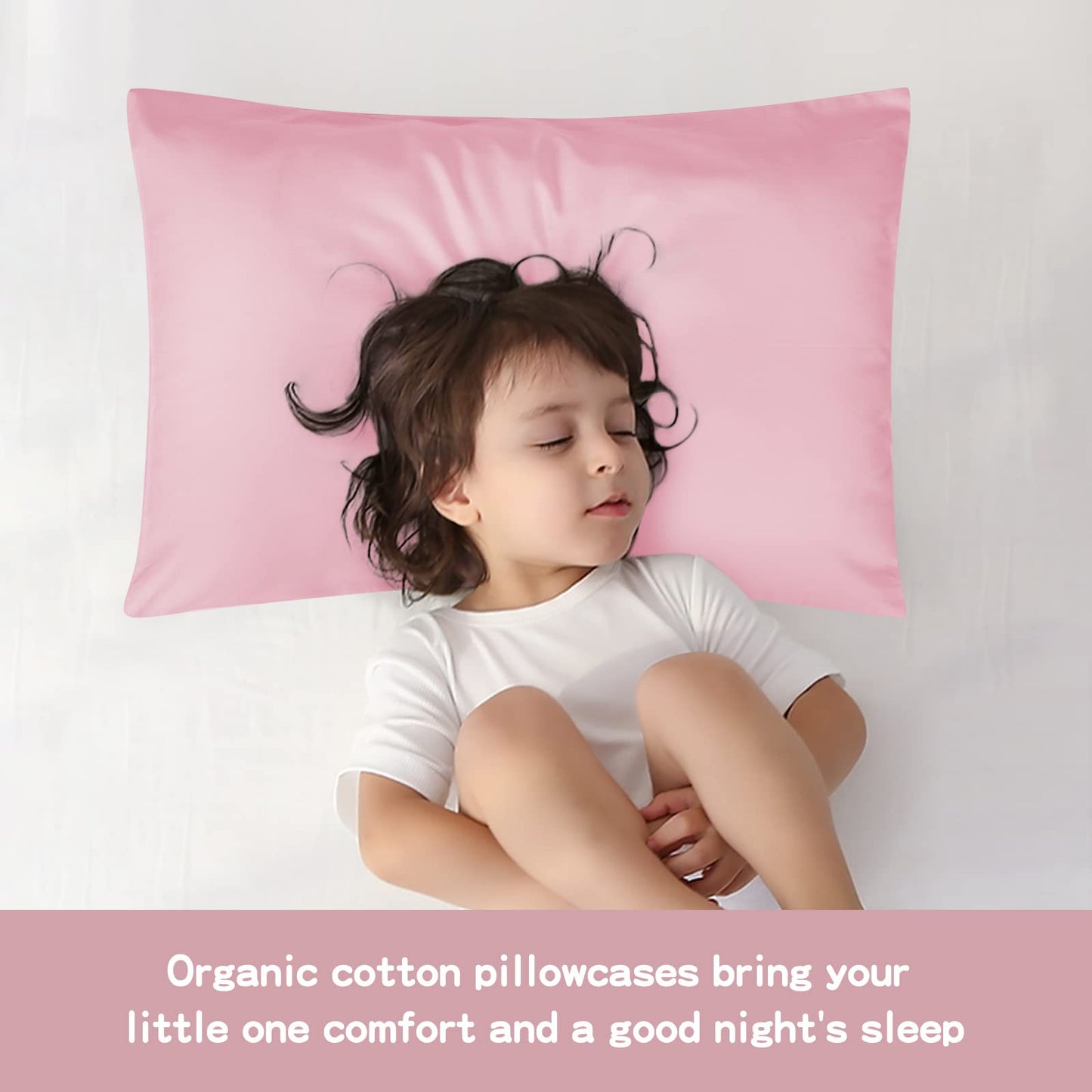Soft Organic Cotton Toddler Pillowcases 14 X 20 Inches, Fit 13 X 18, 14 X 19 Pillows, Smooth Pearl Cotton Baby Pillowcases With