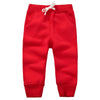 Cuteon Unisex Toddler Jogger Pants Kids Cotton Elastic Waist Winter Baby Sweatpants Pants 4Years Red