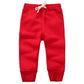 CuteOn Unisex Toddler Jogger Pants Kids Cotton Elastic Waist Winter Baby Sweatpants Pants 2Years Red