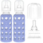 Lifefactory Glass Baby Bottles With Silicone Protection - 2-Pack, 9 Oz Bottles, Blueberry