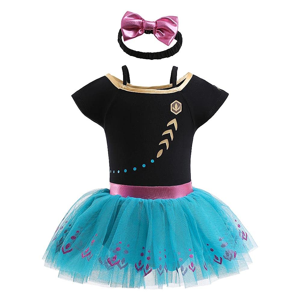 Dressy Daisy Infant Baby Girl Princess Romper Costumes Onesie Dress Bodysuit With Headband Halloween Birthday Party Fancy Outfit
