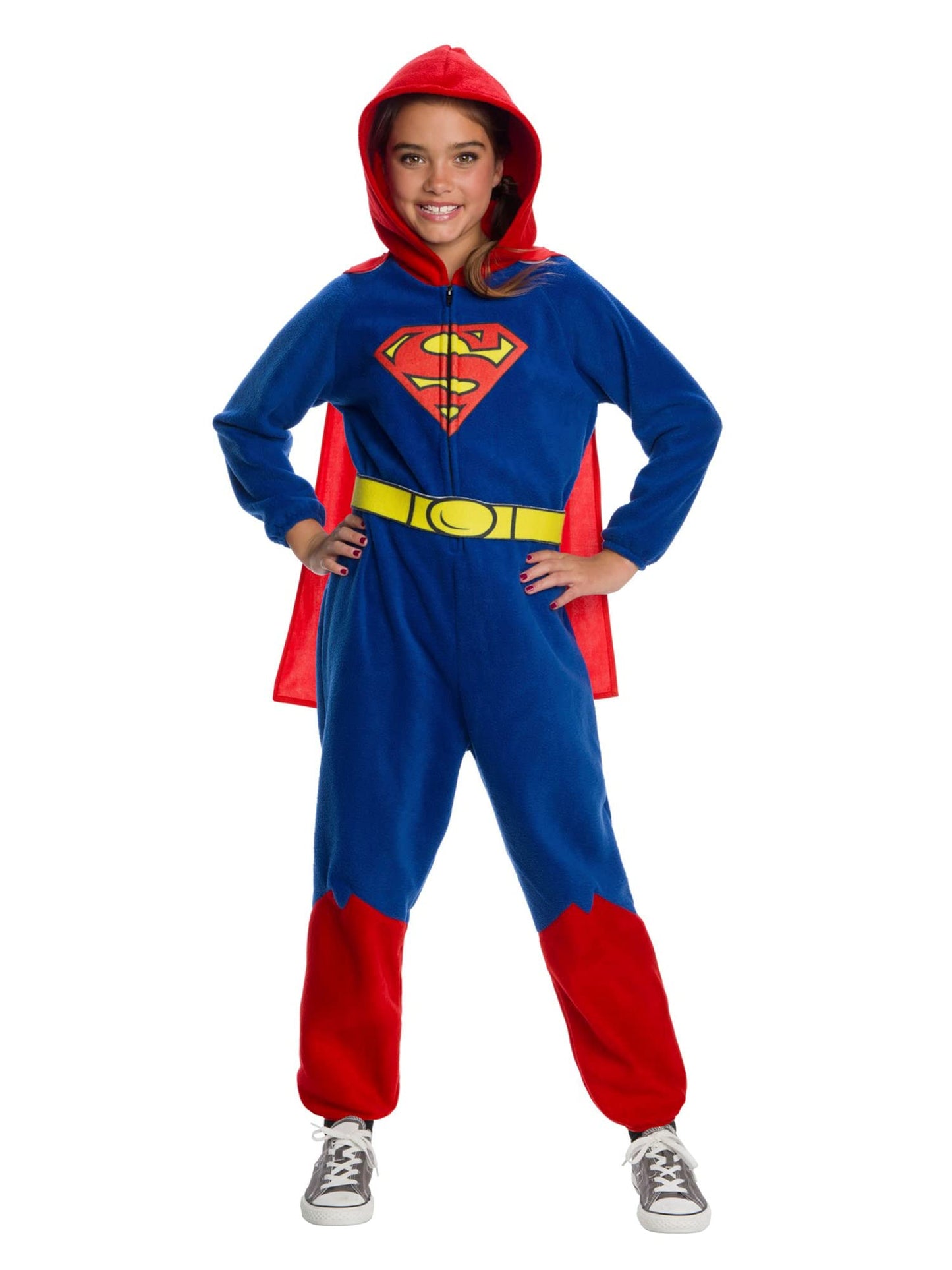 Rubie'S Girl'S Dc Superheroes Superman One-Piece Costume Jumpsuit, Large