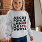 Xfsjgna Valentines Sweatshirts 4T Boys Girls Valentine'S Day Abc I Love U Heart Graphic Shirt Toddler Kids Long Sleeve Tops Gray