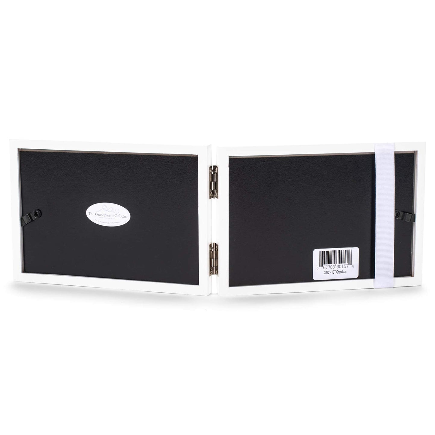 The Grandparent Gift Company- 4    X 6    White Double Hinged Table Or Shelf Frame With Grandson    Sentiment- Holds Ultrasound