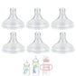 Silicone Nipple for Dr. Browns Natural Flow Level 3 Wide-Neck Baby Bottle, 6m+, Fast Flow, 6 Count