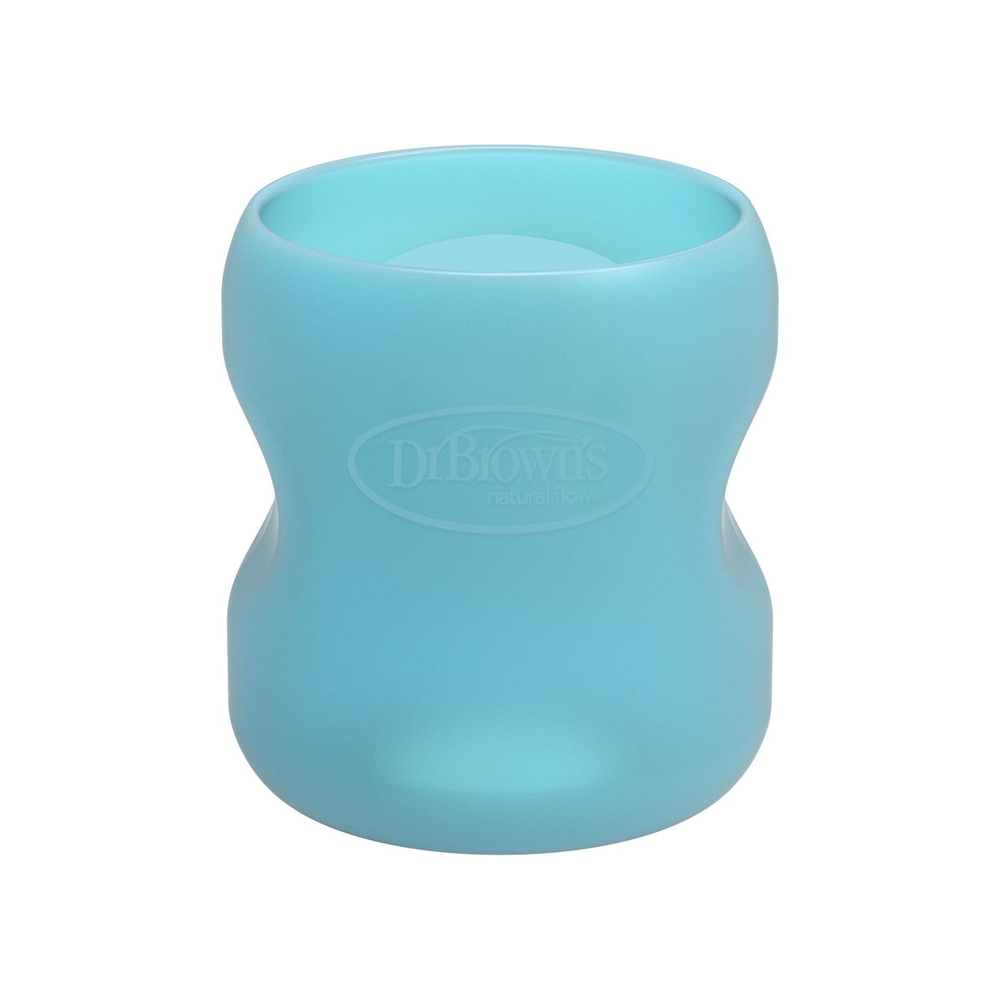 Dr. Browns Options+ Wide-Neck Glass Bottle Sleeve, 100% Silicone, Blue, BPA-Free, 5 oz, 1-Pack