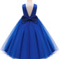 Baby Girl Party Wedding Easter Dress Blue, Sleeveless Floor Length Tutu Tulle Dance Gown 1St Birthday 12-18Months