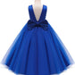 Baby Girl Party Wedding Easter Dress Blue, Sleeveless Floor Length Tutu Tulle Dance Gown 12 Months 1St Birthday