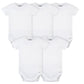 Gerber Unisex Baby 5 Pack Onesies Multi-Packs Bundle Interlock 180 Gsm Shirt, White, 0-3 Months Us
