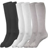 Judanzy 3 Pairs Of Boys And Girls Solid Knee High Uniform Socks For School, Soccer, Football, Afo Etc. (4-6 Years, Black, White,