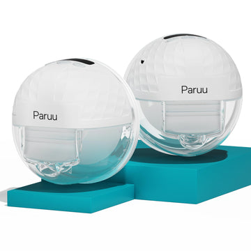 Paruu P10 Hands-Free Breast Pump Wearable, 338Mmhg Strong Suction, Low Noise, 4 Modes & 9 Levels,19/21/24/28Mm Insert/Flange, 2