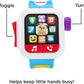 Fisher-Price Baby to Toddler Toy Laugh & Learn Time to Learn Smartwatch with Lights & Music for Pretend Play Infants Ages 6+ Mon