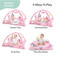 Peanutshell Baby Girl Rainbow Paradise 7-In-1 Play Gym - Playmat Toys For Newborns, Infants: 0-6, 6-12 Months Tummy Time Mat Wit