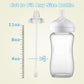 joyfeed Sippy Cup Conversion Kit with Handle & Anti-Breakage Silicone Sleeve - Compatible with Avent Natural Glass Baby Bottle 8