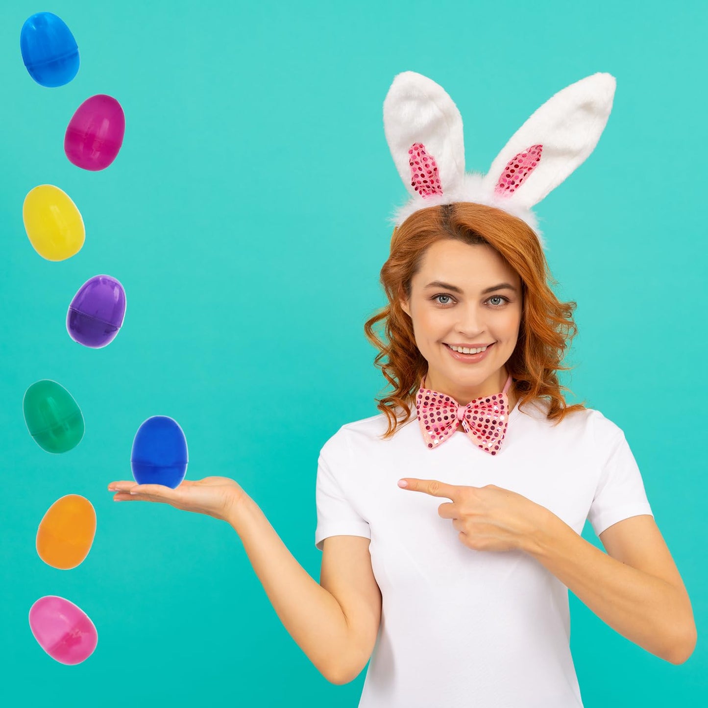 The Dreidel Company Fillable Easter Eggs with Hinge Bulk Colorful Bright Plastic Easter Eggs, Perfect for Easter Egg Hunt, Supri