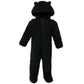 Hudson Baby Unisex Baby Fleece Sleep And Play, Black, 3-6 Months