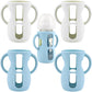 Frezonika 4 Pack Silicone Sleeves For Avent Natural Glass Baby Bottles, Silicone And Easy-Grip Handles For Drop Protection, Comp