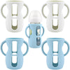 Frezonika 4 Pack Silicone Sleeves For Avent Natural Glass Baby Bottles, Silicone And Easy-Grip Handles For Drop Protection, Comp