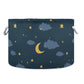 Alaza Night Sky With Moon Stars And Cloud Storage Basket Gift Baskets Large Collapsible Laundry Hamper With Handle, 20X20X14 In,