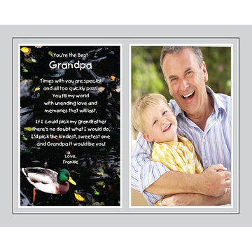 Poetry Gifts Grandpa Present For Christmas From Grandchild, Grandson Or Granddaughter, 8X10 Inch Print Personalized With Name An