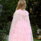 Little Girl Cape Cloak Dresses Coat Matching Princess Wedding Birthday Party Halloween Star Sequins Summer Cape Cloaks Costumes