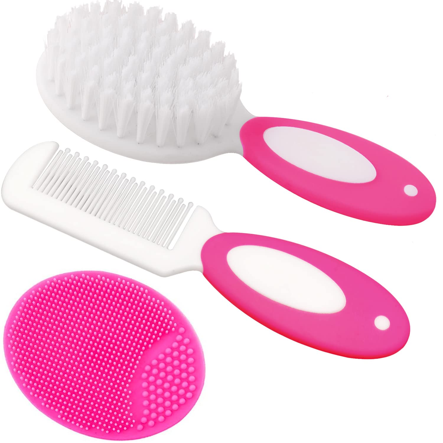 Baby Hair Brush, Cradle Cap Brush, Baby Hair Comb, Baby Hair Brush And Comb Set For Newborns & Toddlers, Baby Brush Soft Bristle