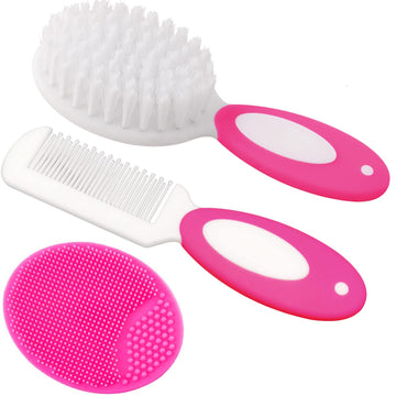 Baby Hair Brush, Cradle Cap Brush, Baby Hair Comb, Baby Hair Brush And Comb Set For Newborns & Toddlers, Baby Brush Soft Bristle