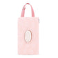 CEUTNIZ Quilted Baby Diaper and Wipes Pouch Portable Mommy Bag for Stroller Reusable Wipes Pouch with Lanyard (Pink Heart)