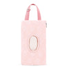 CEUTNIZ Quilted Baby Diaper and Wipes Pouch Portable Mommy Bag for Stroller Reusable Wipes Pouch with Lanyard (Pink Heart)