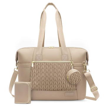 Lovevook Diaper Bag Tote, Large Baby Tote Bag, Travel Diaper Tote For Mom And Dad With Changing Pad And First Aid Bag, Khaki