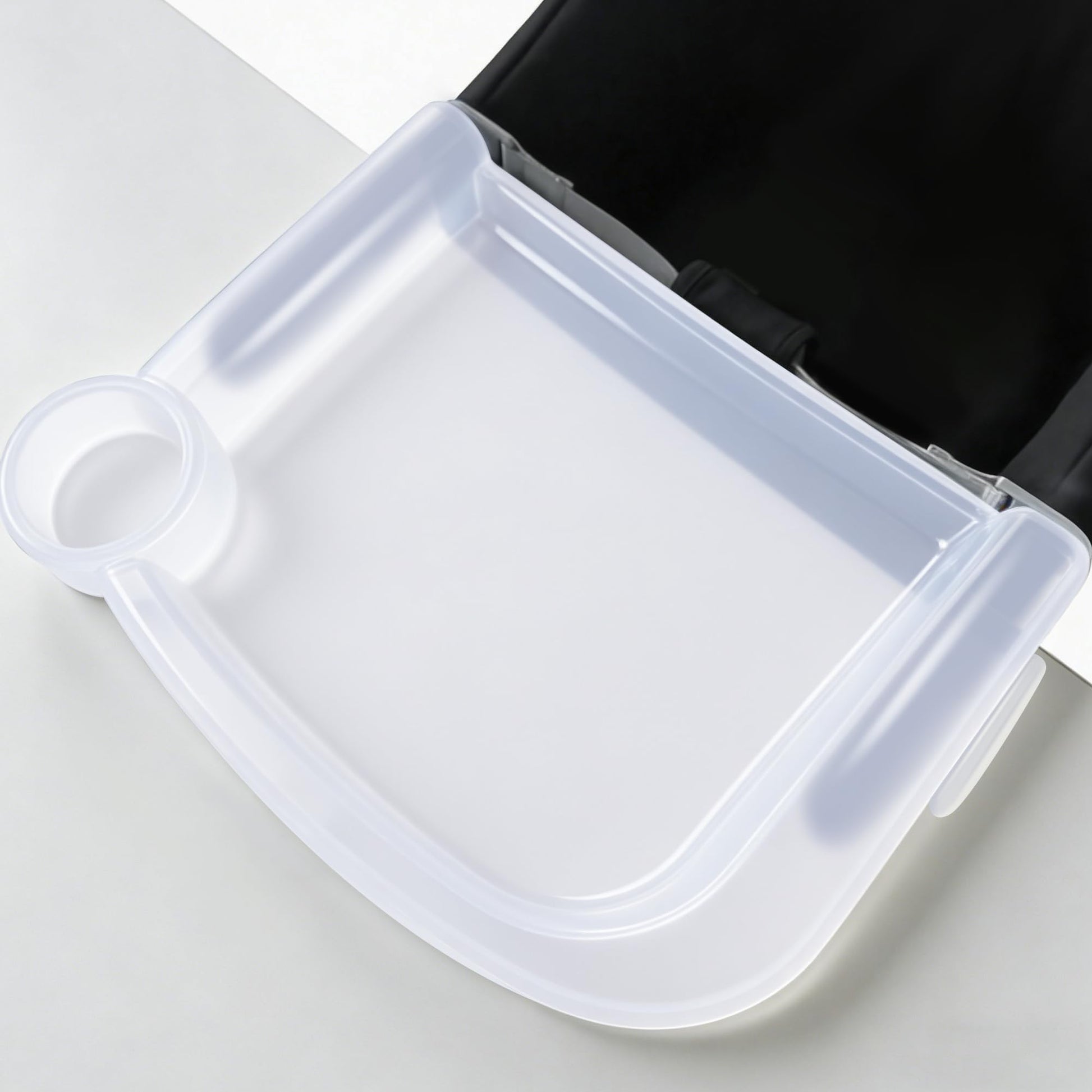 LuQiBabe Clear Plastic Baby Dining Tray Compatible with Ingle-sina Fast Table Chair for Home & Restaurant Use, Portable Clip-On 