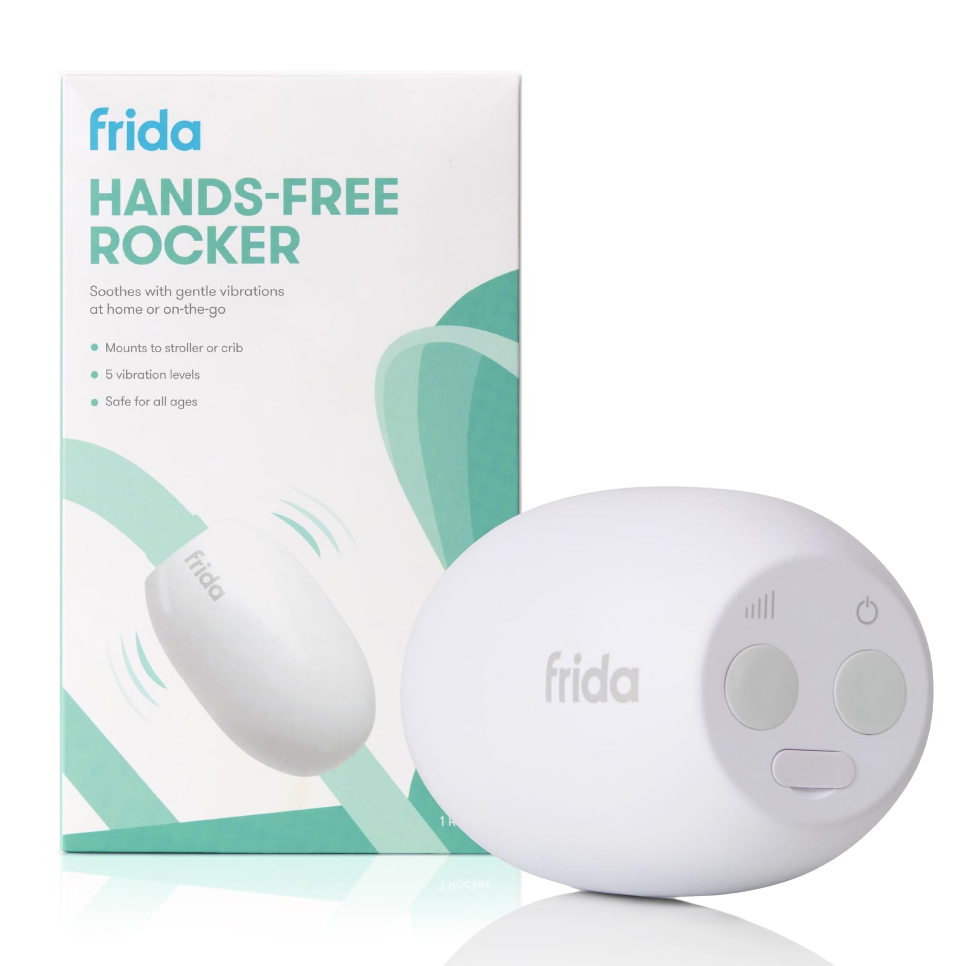 Frida Baby Hands-Free Stroller Rocker Device with 5 Vibration Levels, Universal Stroller Accessories, Rechargeable Portable Rock