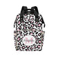 Workvalor Leopard Print Personalized Diaper Bag with Custom Name - Custom Baby Tote Backpack for Mom, Unique Gift for New Parent
