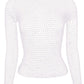 Lemongirl Women Lingerie Bodysuit Long Sleeve Sleepwear Babydoll Dress White