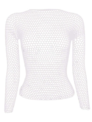 Lemongirl Women Lingerie Bodysuit Long Sleeve Sleepwear Babydoll Dress White