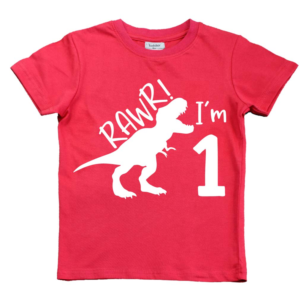 Rawr Im 1 Dinosaur First Birthday Boy Outfit 1St Roar One Year Old Dino Shirt Re WBBAPB08V8F1LZB
