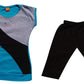 GMR Girls/Kids tShirt and 3/4th Pant Combo,Nightwear,Pyjama Set  Blue (3 Years)