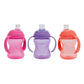 Nuby 3-Pack Two-Handle No-Spill Super Spout Grip N Sip Cup, 8oz, 3 PK - Coral, Pink, Purple