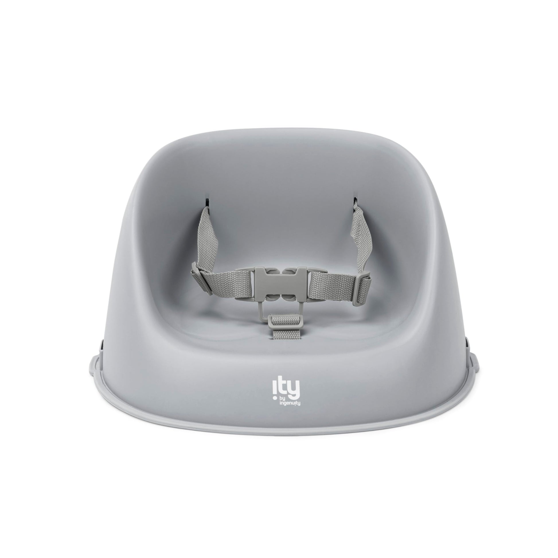 Ingenuity: ity by Ingenuity My Spot Easy-Clean Baby Booster Feeding Chair, 3-Point Harness, Washable Removable Straps - Grey, Us